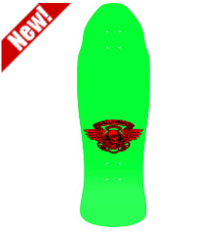 Powell Peralta Steve Caballero Street Reissue Skateboard Deck Green/White - 9.625 x 29.75