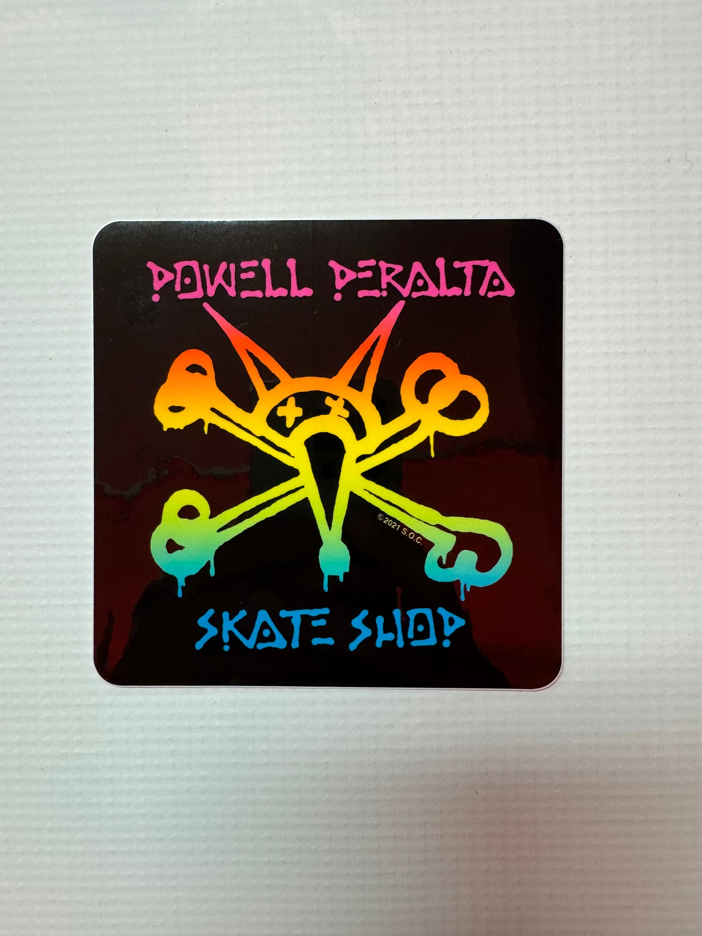 Skate Shop Vato Rat Sticker Black/Colby Fade Rat