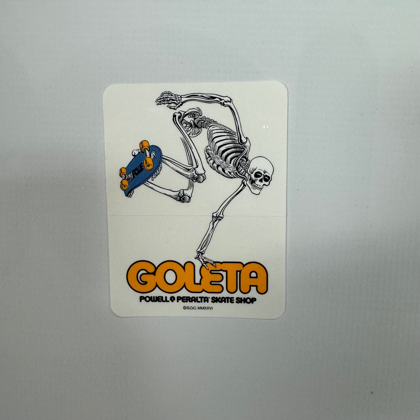 Goleta Skate Skeleton Sticker