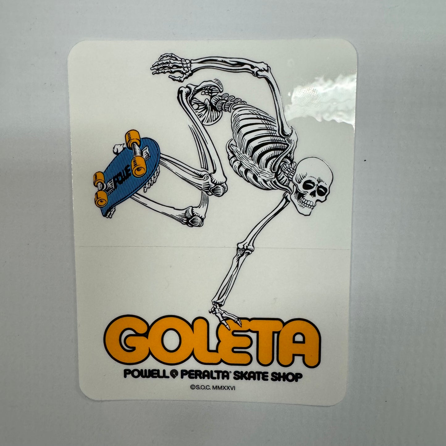Goleta Skate Skeleton Sticker