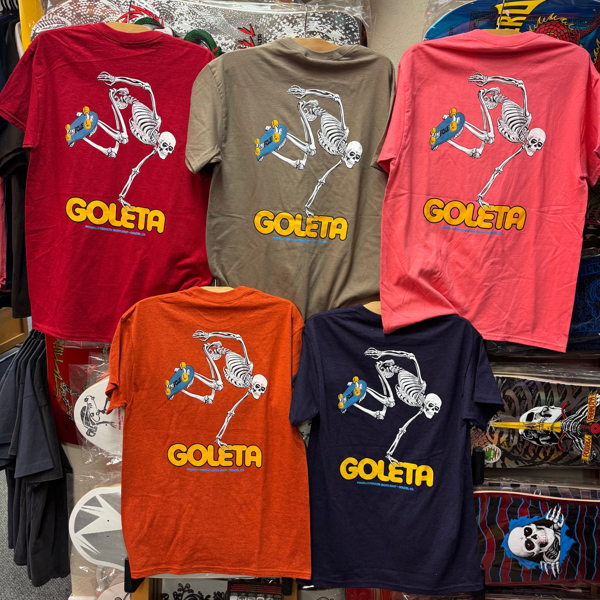 Goleta Skate Skeleton Limited Color Shirts
