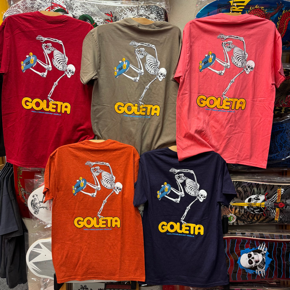 Goleta Skate Skeleton Limited Color Shirts