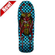 VCJ signed Powell Peralta Mike Vallely Bug Reissue Skateboard Deck Blue w/Red Foil - Red Paint