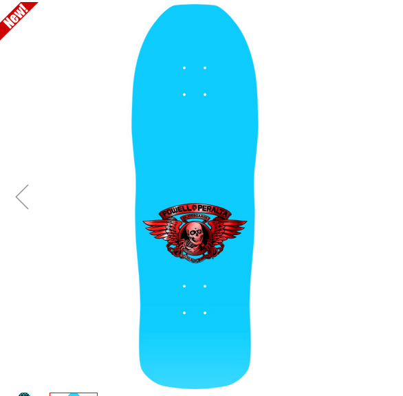 VCJ signed Powell Peralta Mike Vallely Bug Reissue Skateboard Deck Blue w/Red Foil - Green Paint
