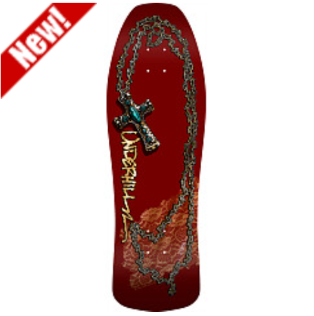 Powell Peralta Ray Underhill Cross Reissue Skateboard Deck Burgundy/Gold Foil - 9.9 x 31.5 (Copy)